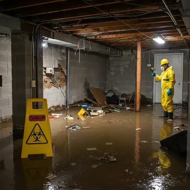 Flooded Basement Electrical Hazard in Park Hills, MO Property